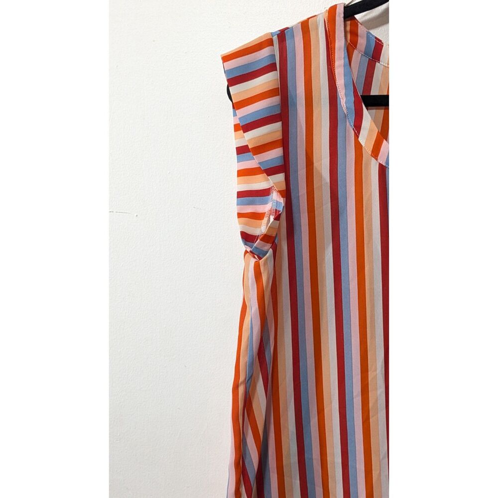 Lily White striped semi-sheer Blouse - Picture 3 of 6